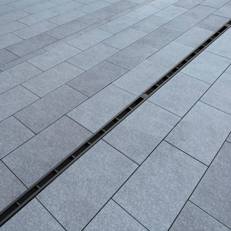 Rejilla ranurada oculta de 136x506 mm en plástico