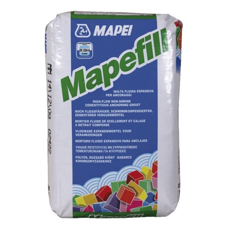 Mortero grout fluido sin retracción para anclajes MAPEFILL