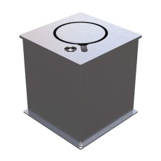 Base galvanizada para pilona demontable cilíndrica modelo Montreal