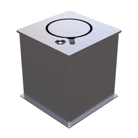 Base galvanizada para pilona demontable cilíndrica modelo Montreal