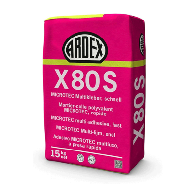 ARDEX X80S - Cemento cola rápido flexible resistente al agua y a heladas