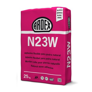 ARDEX N23W - Cemento cola flexible gris para la colocación en capa fina