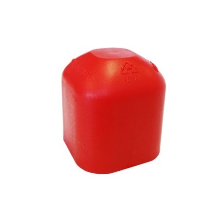 Punta protectora de plástico en color rojo para armaduras y ferralla