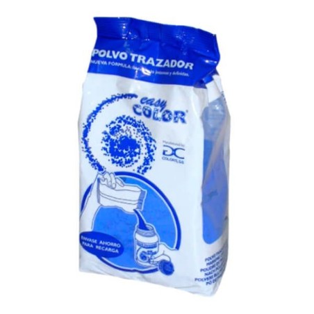 Polvo trazador para tiralíneas. Pigmento azulete para construcción.