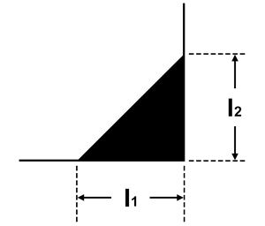 Sección de junta de silicona triangular