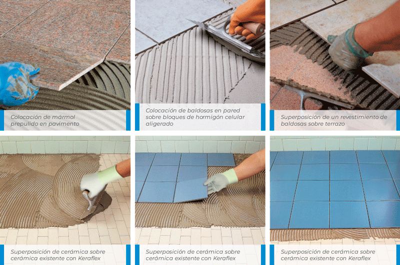 KERAFLEX - Colocación adhesivo cementoso de altas prestaciones