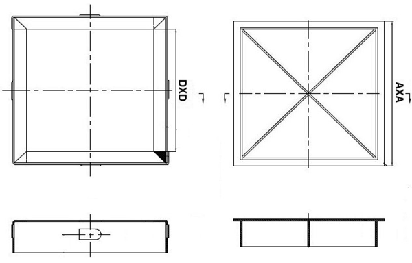 Tapas para registro de cisterna o aljibe en acero galvanizado