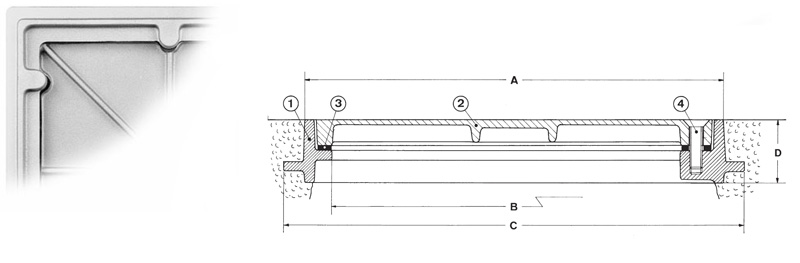 Tapa lisa en fundición de aluminio